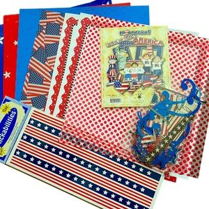 Bundle Scrapbook supplies America paper stickers die cuts - BUNDLE & SAVE
